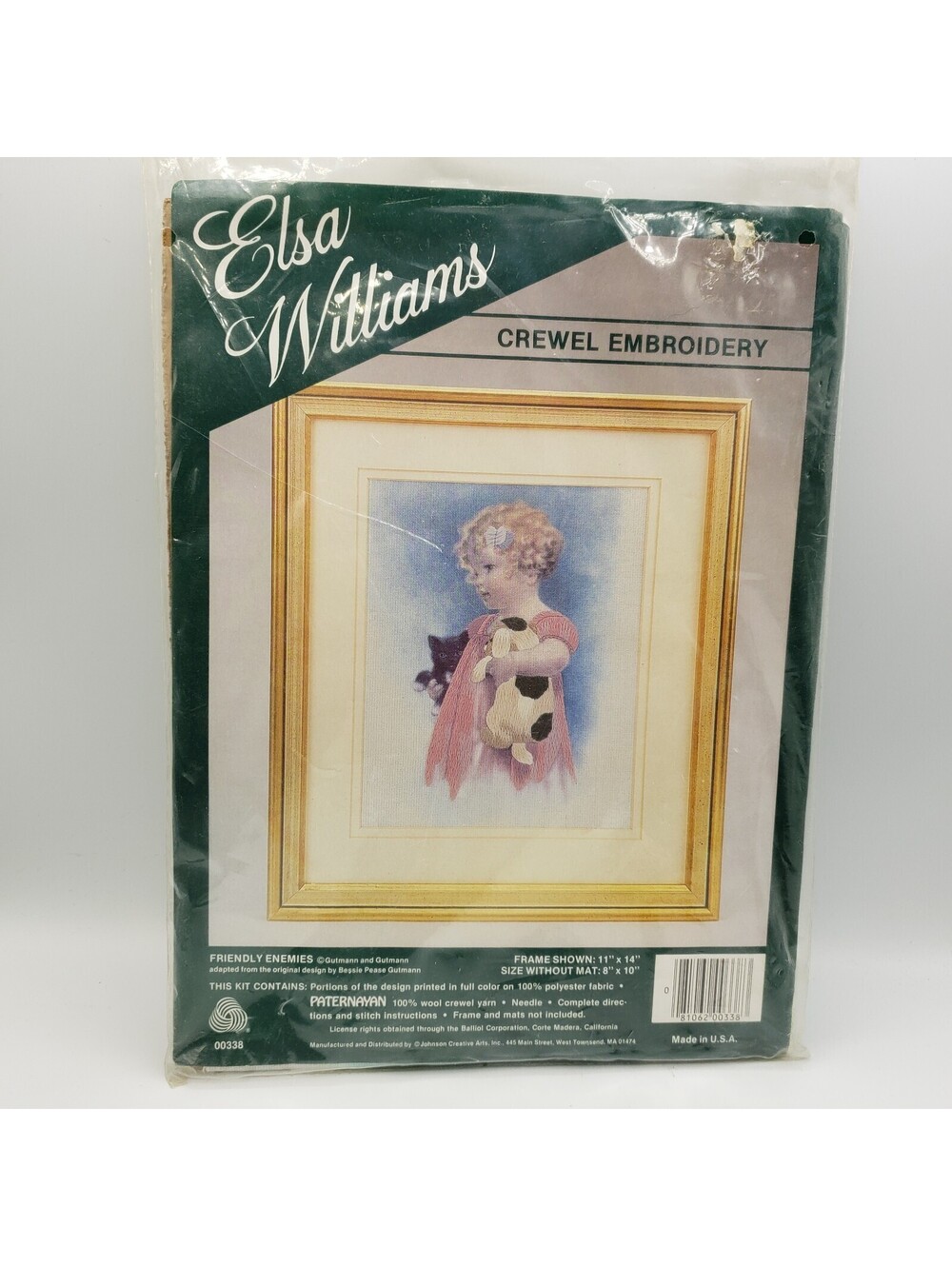 Elsa Williams Crewel Embroidery Kit NOS Friendly Enemies #00338 8x10